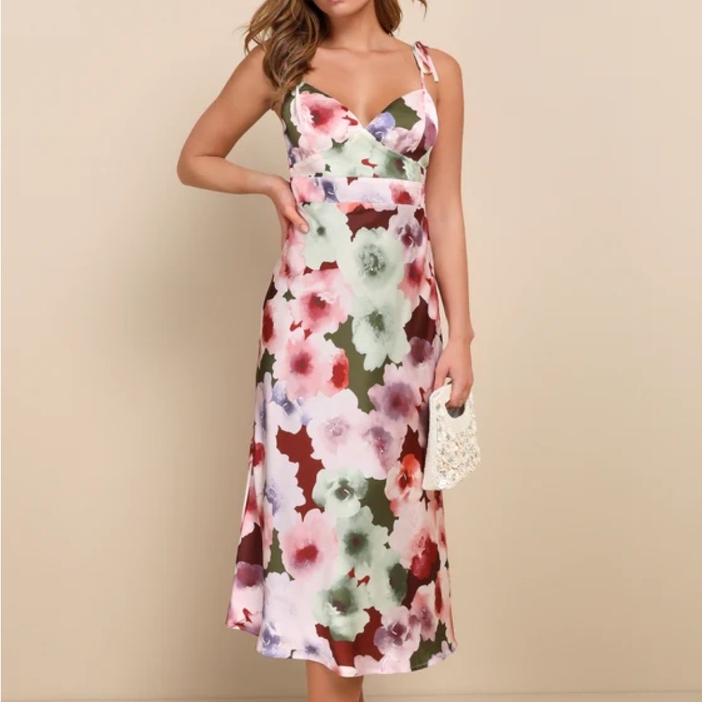 Floral Multicolor Midi Dress